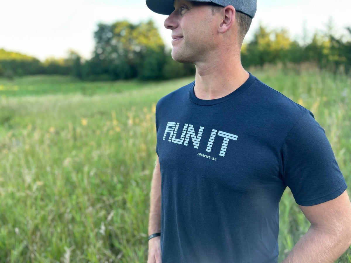 Men's Christian Tee - Run It (The Race) - Bible Verse T-shirt
