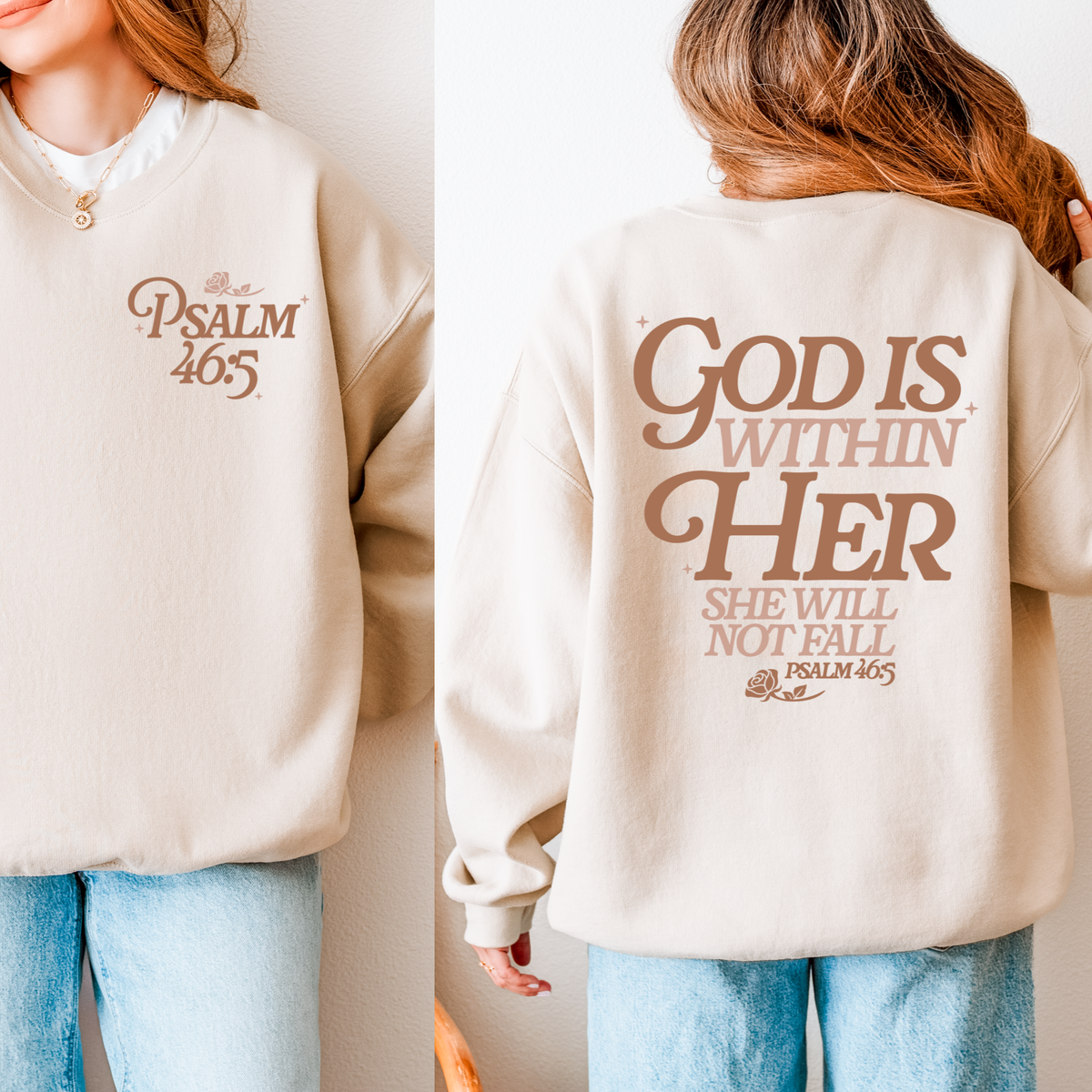 God Is Within Her Crewneck Psalm 46:5