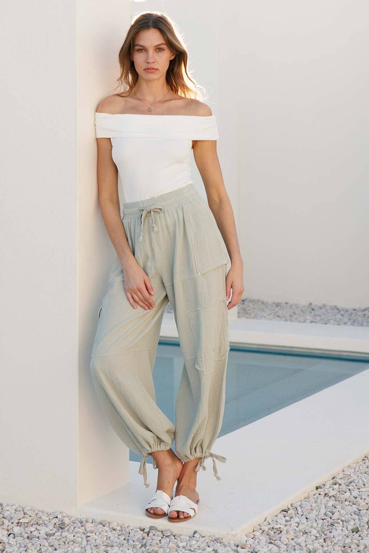 GAUZE PATCH JOGGER