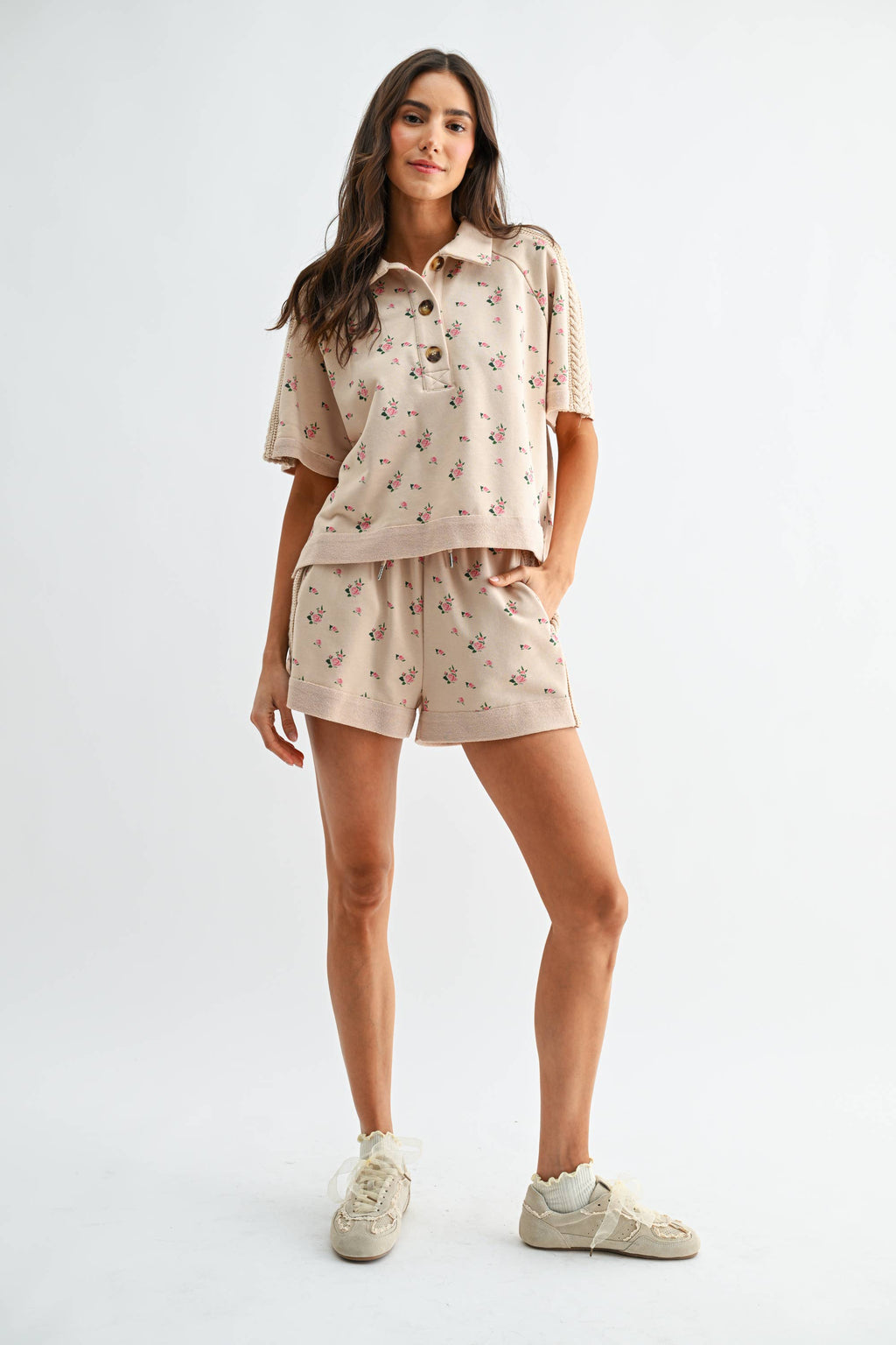 Sweet Magnolia Short Sleeve Top and Shorts Set