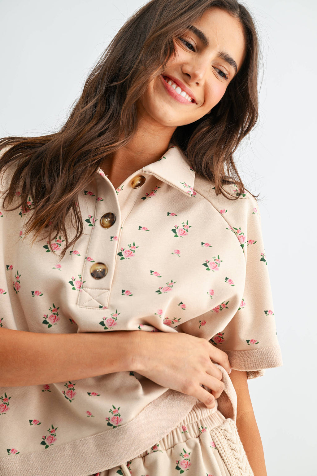 Sweet Magnolia Short Sleeve Top and Shorts Set