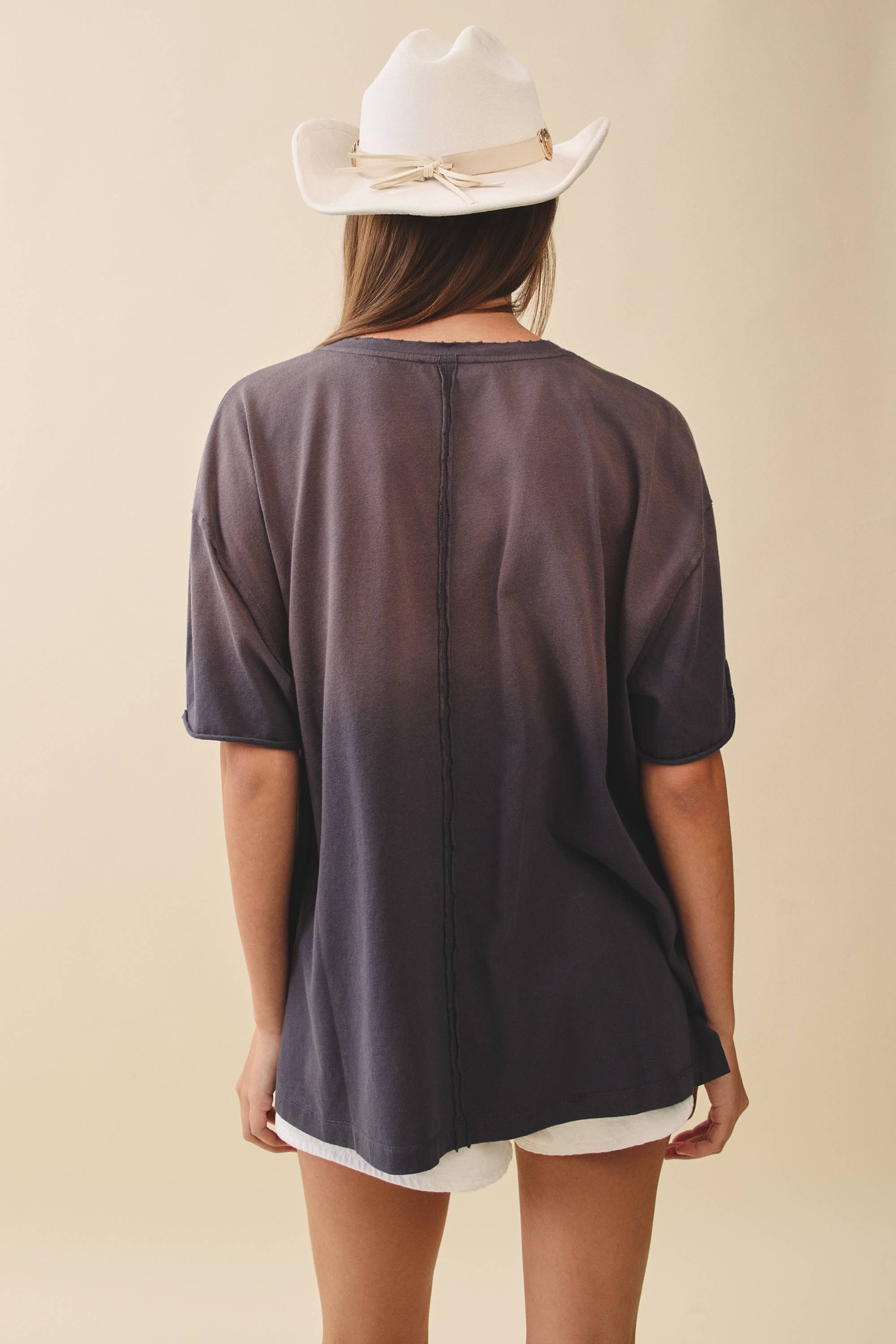 8592HK Distressed Flag Patch Tee: Navy / Contemporary / M