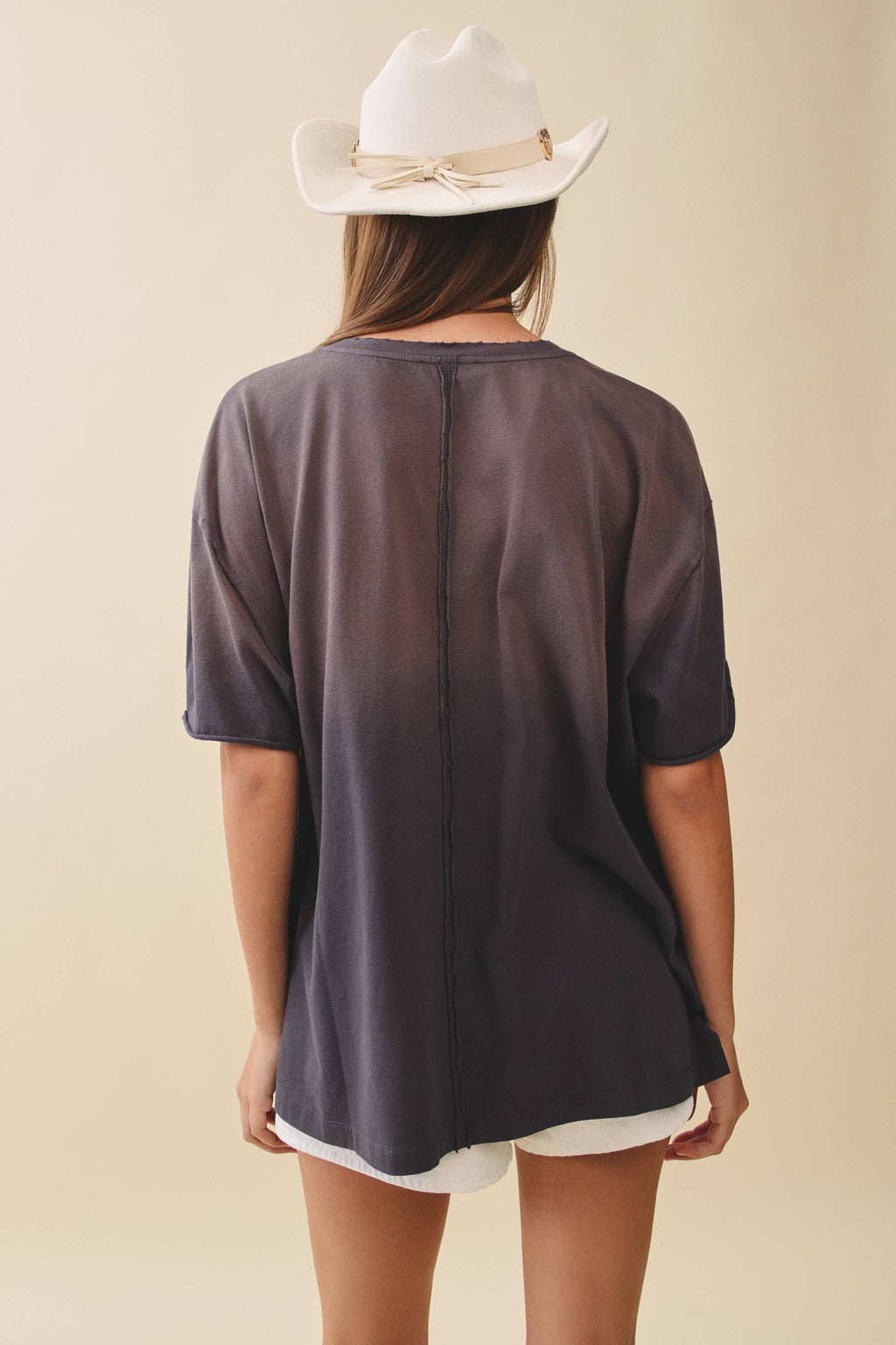 8592HK Distressed Flag Patch Tee: Navy / Contemporary / S