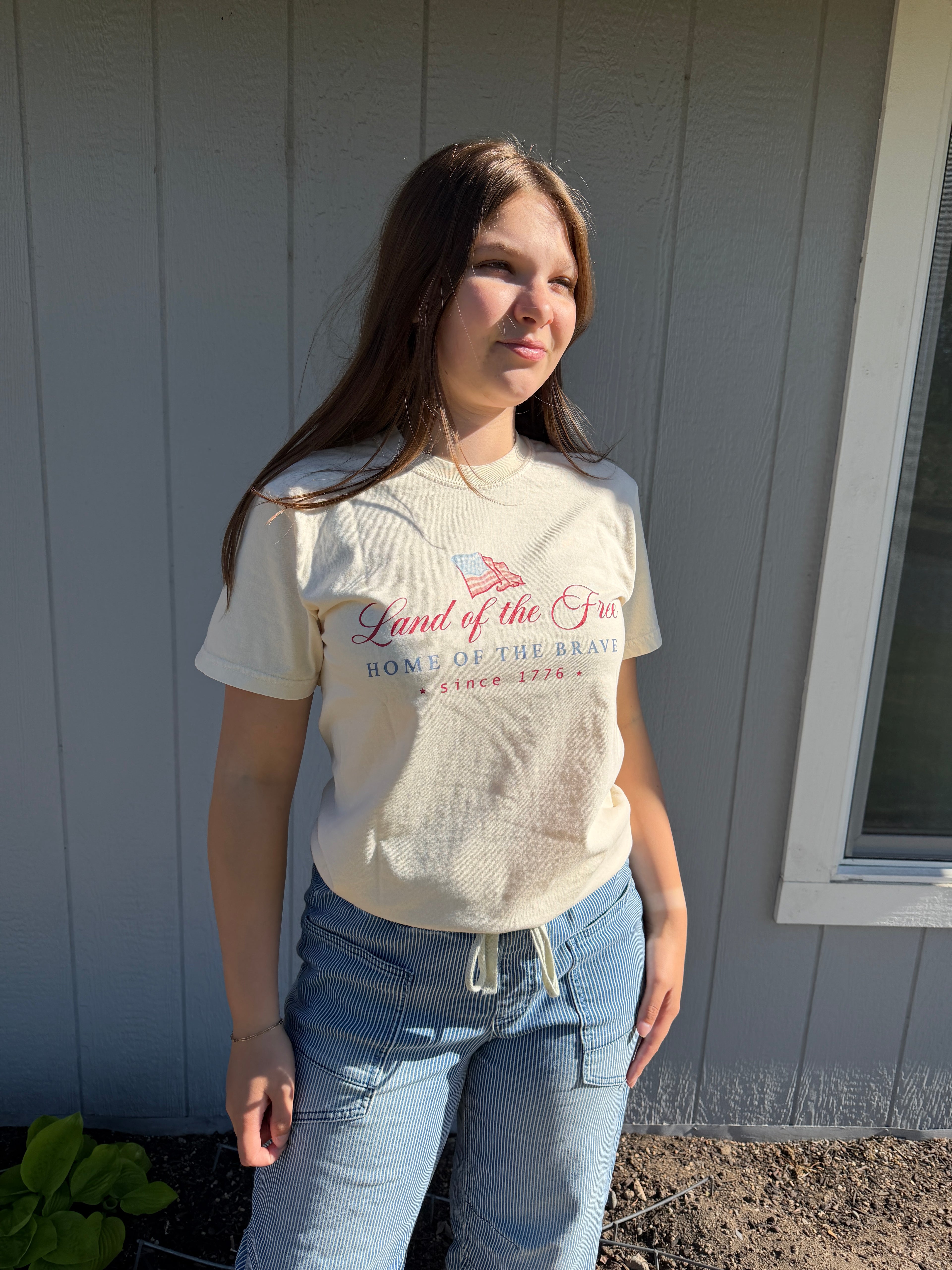 Land of the Free Watercolor Tee