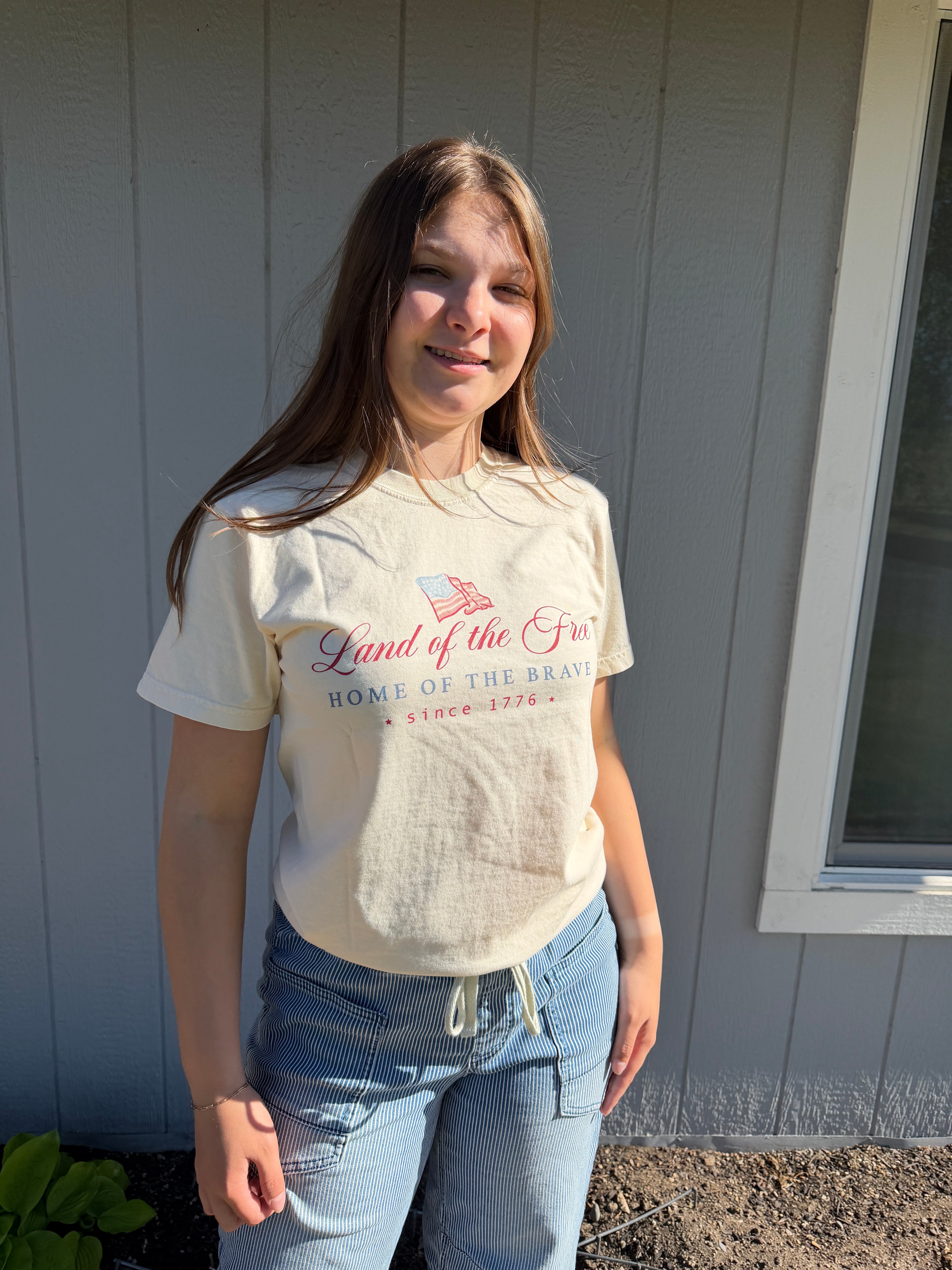 Land of the Free Watercolor Tee