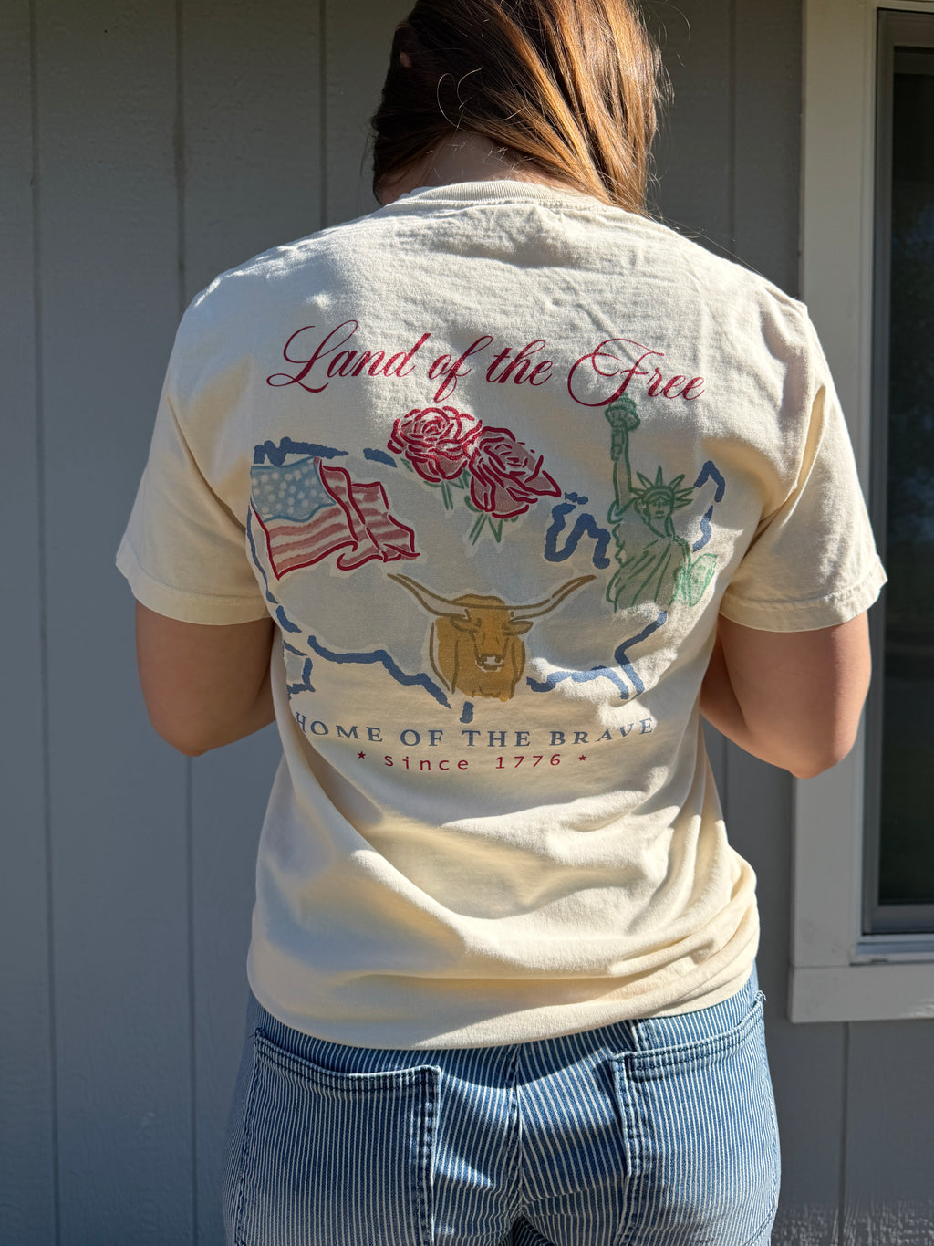 Land of the Free Watercolor Tee