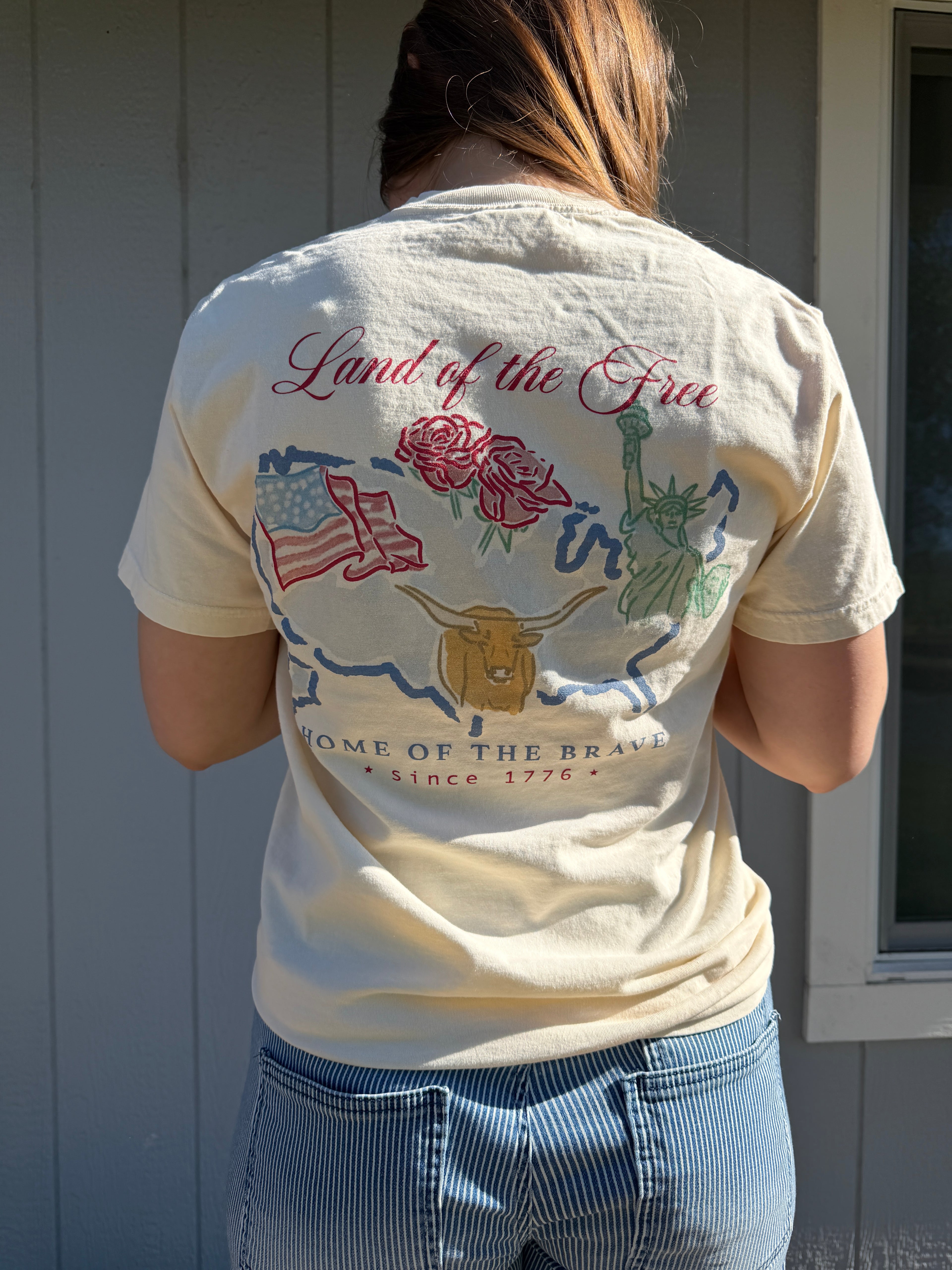 Land of the Free Watercolor Tee