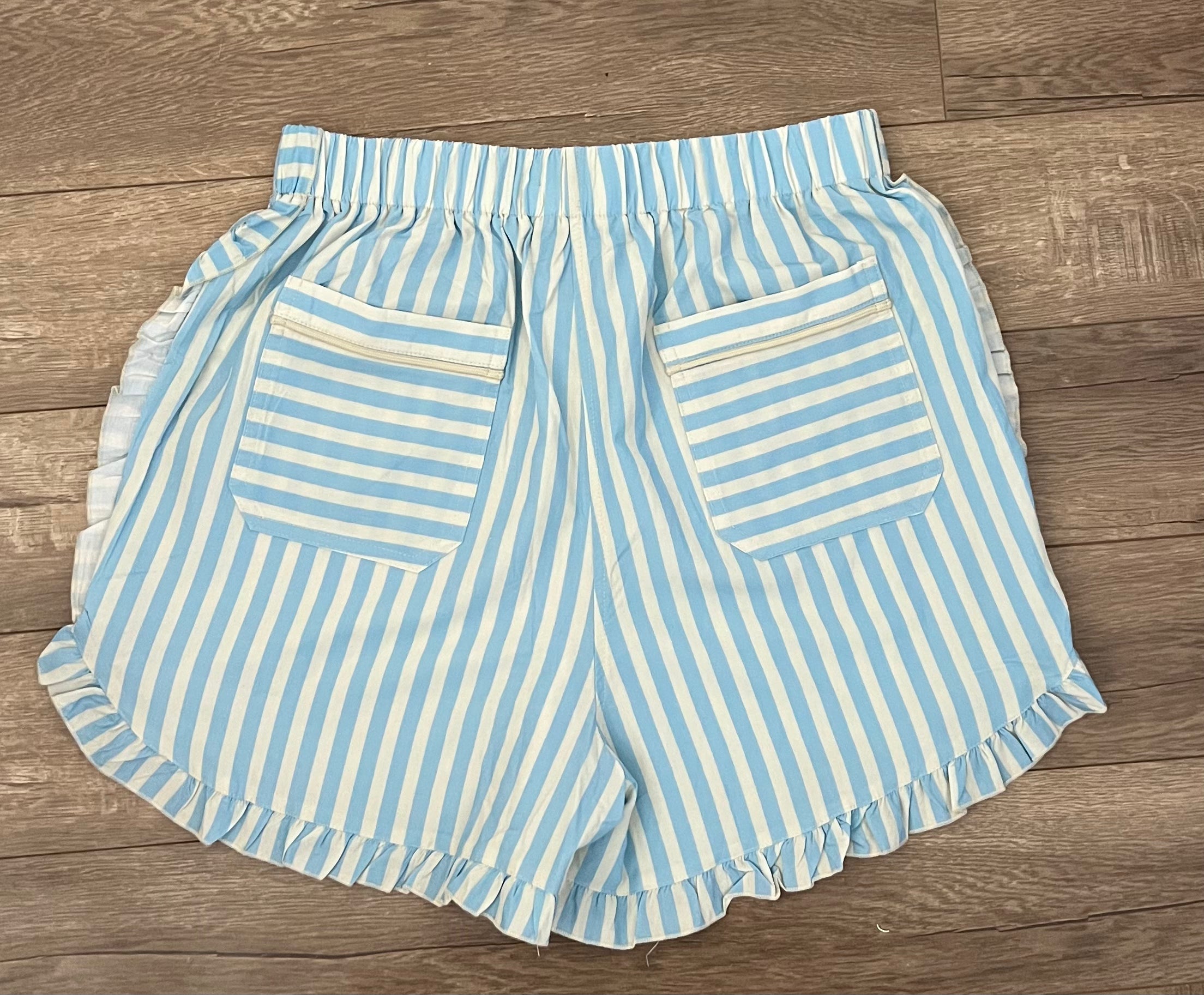 Striped Ruffle Shorts