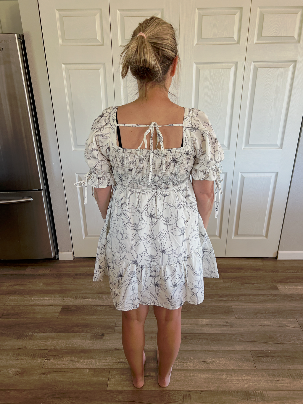 Black and White Floral Dress