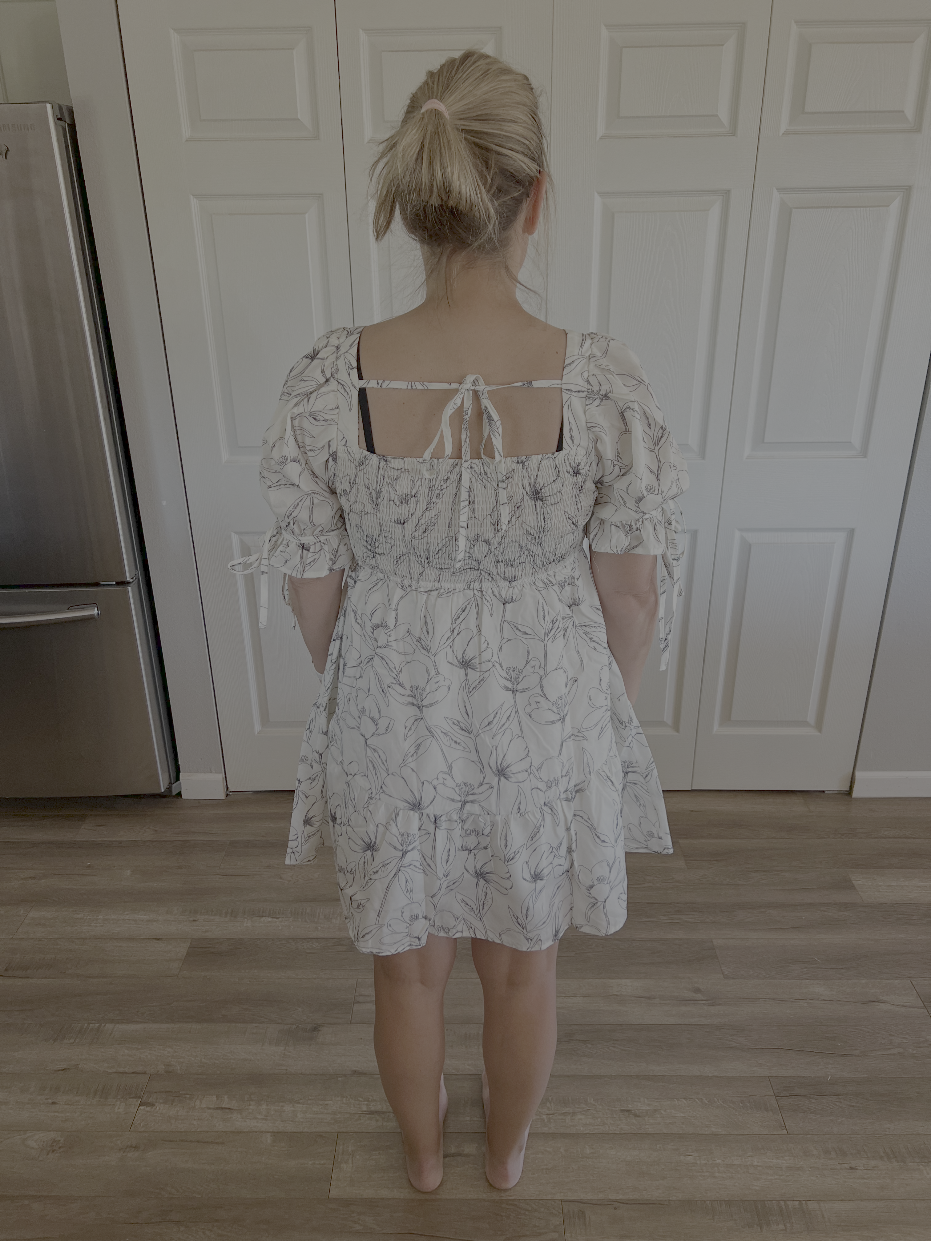 Black and White Floral Dress