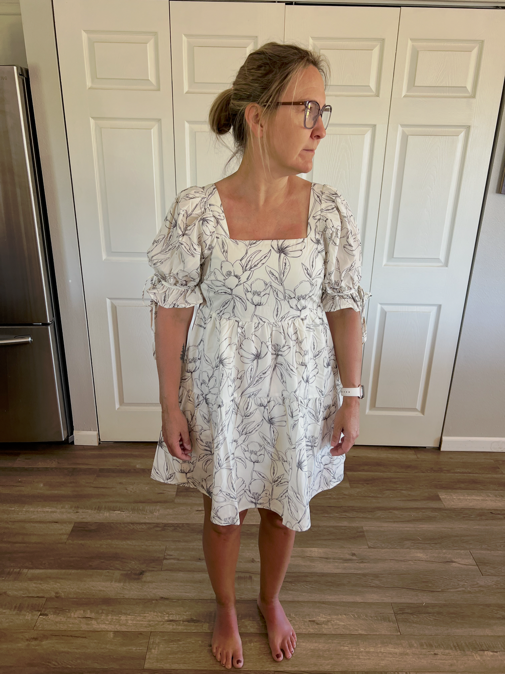 Black and White Floral Dress
