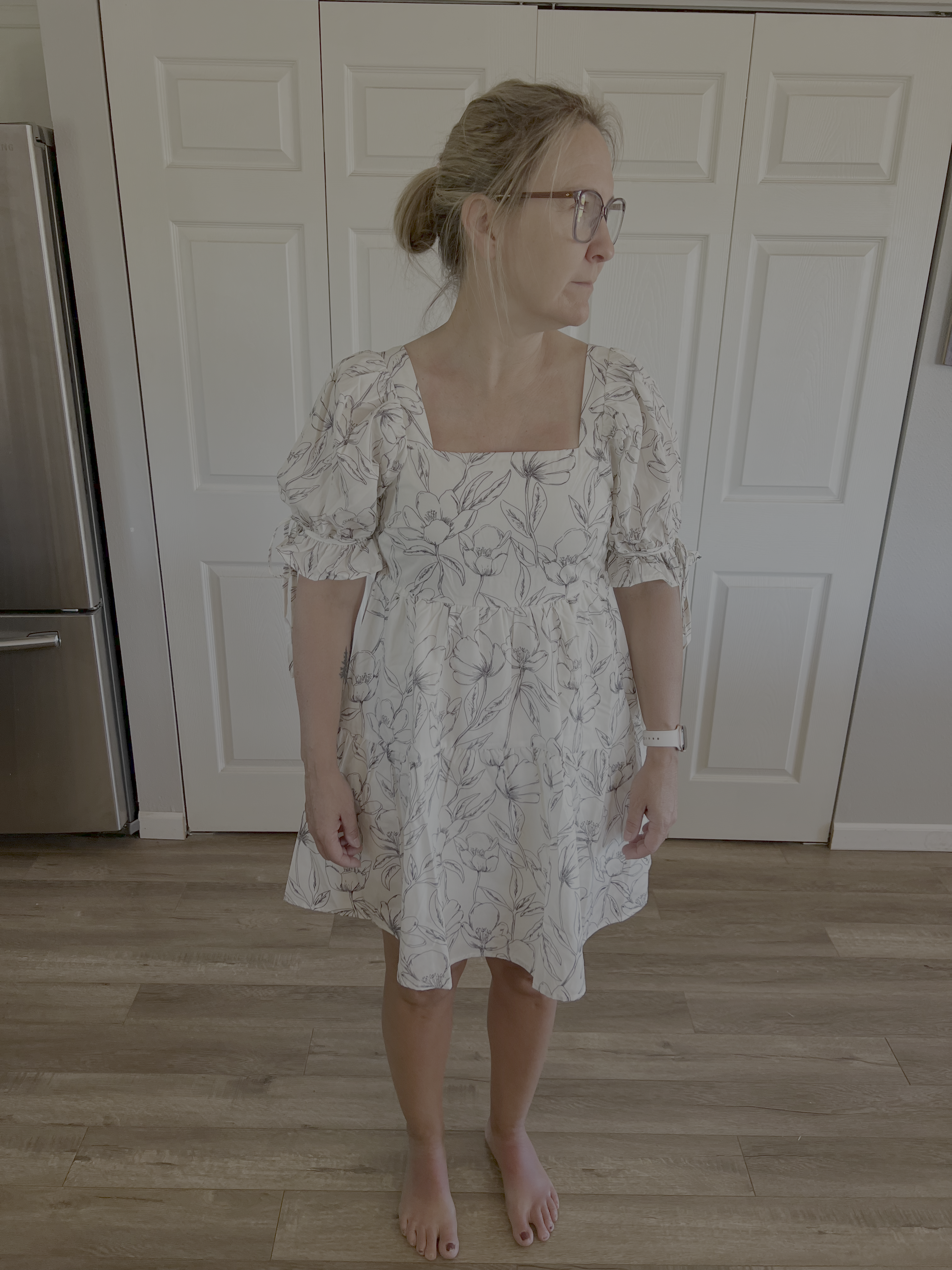 Black and White Floral Dress