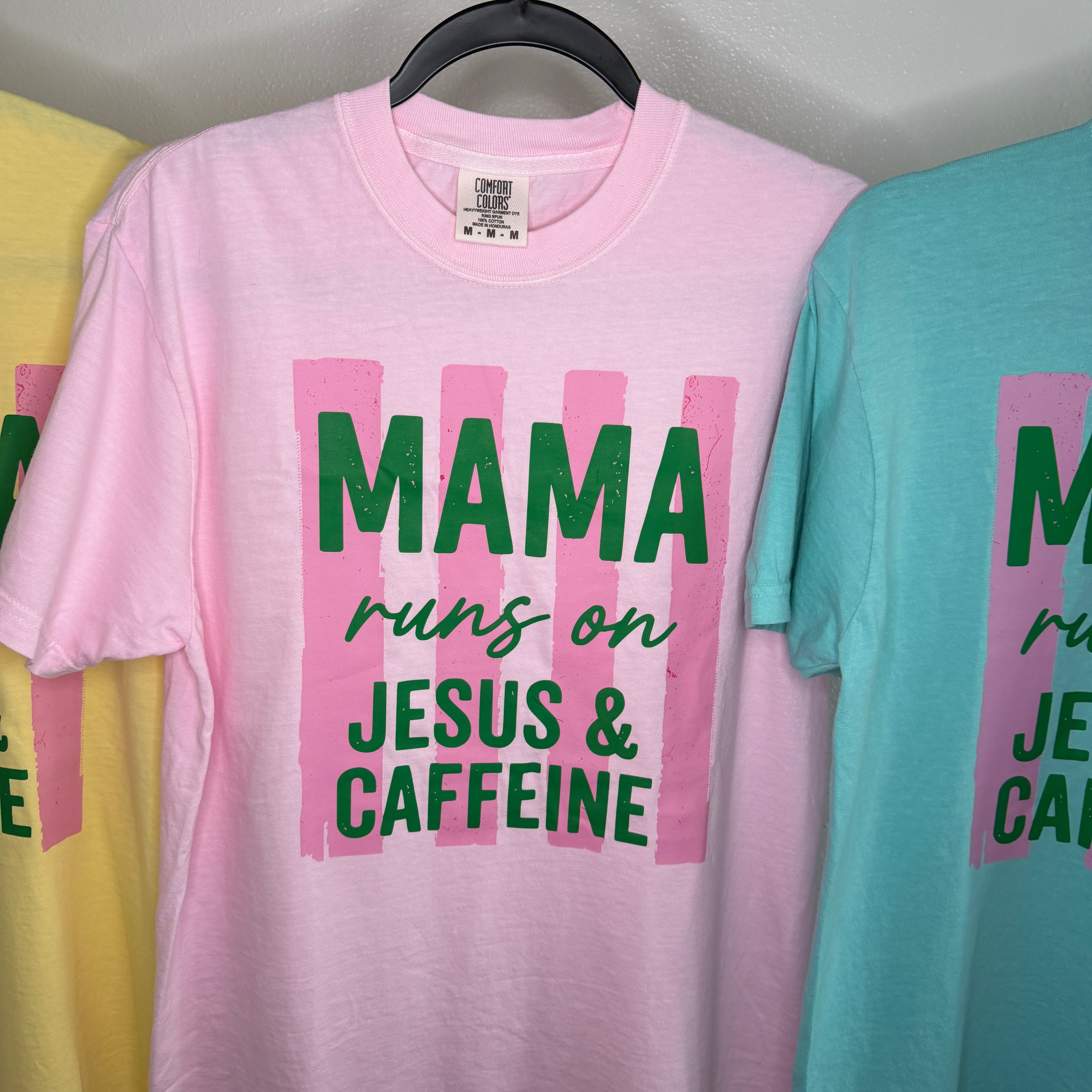 Mama Runs on Jesus & Caffeine Tee