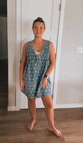 Blue Polka Dot Romper