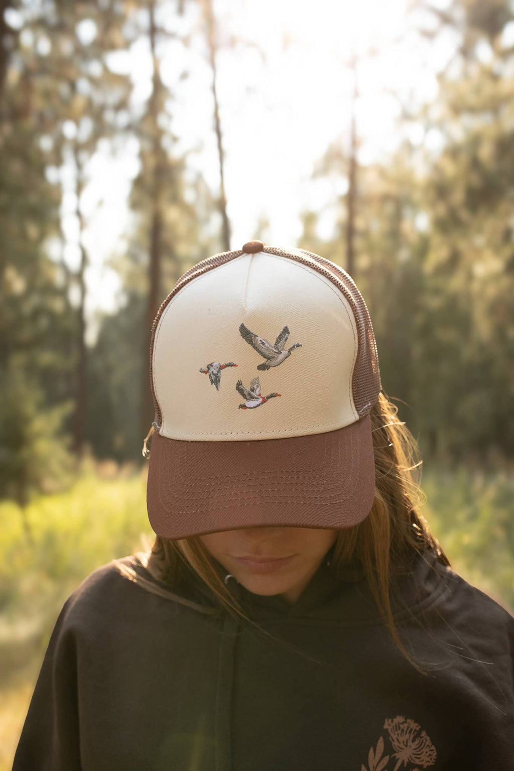 Duck Trucker Hat- Embroidered