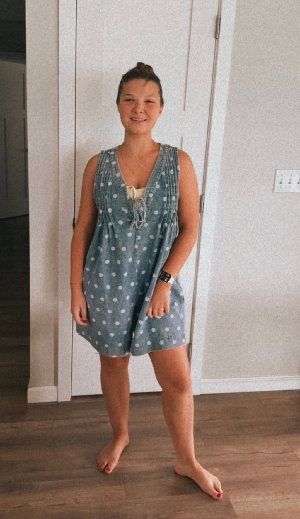 Blue Polka Dot Romper