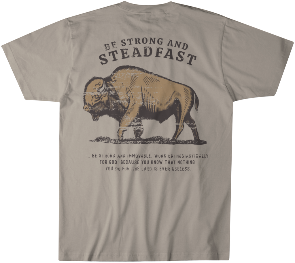 Be Strong and Steadfast Buffalo Tee