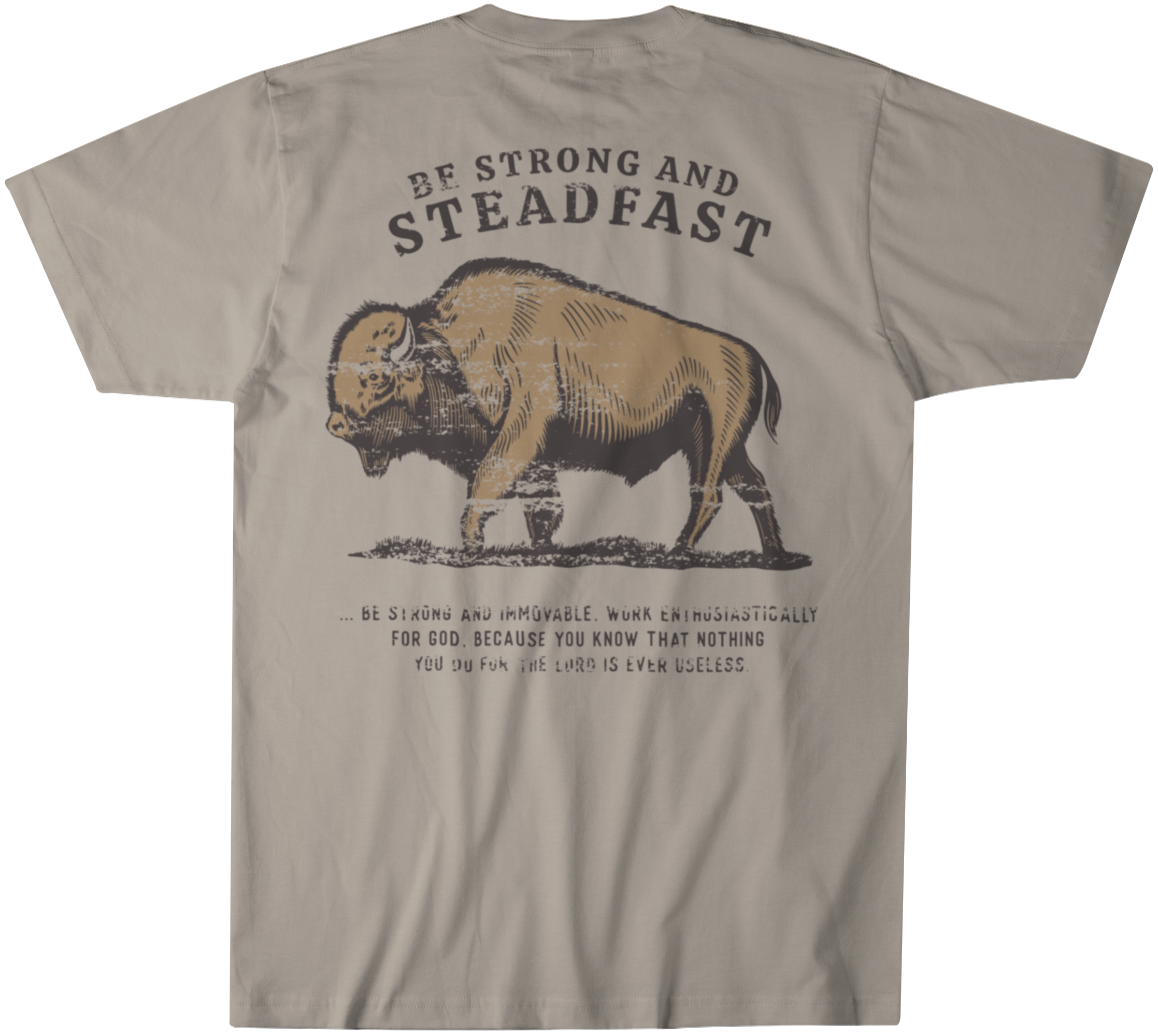 Be Strong and Steadfast Buffalo Tee