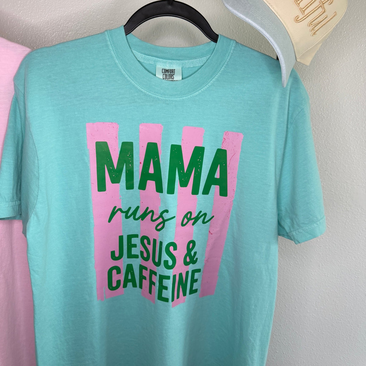 Mama Runs on Jesus & Caffeine Tee