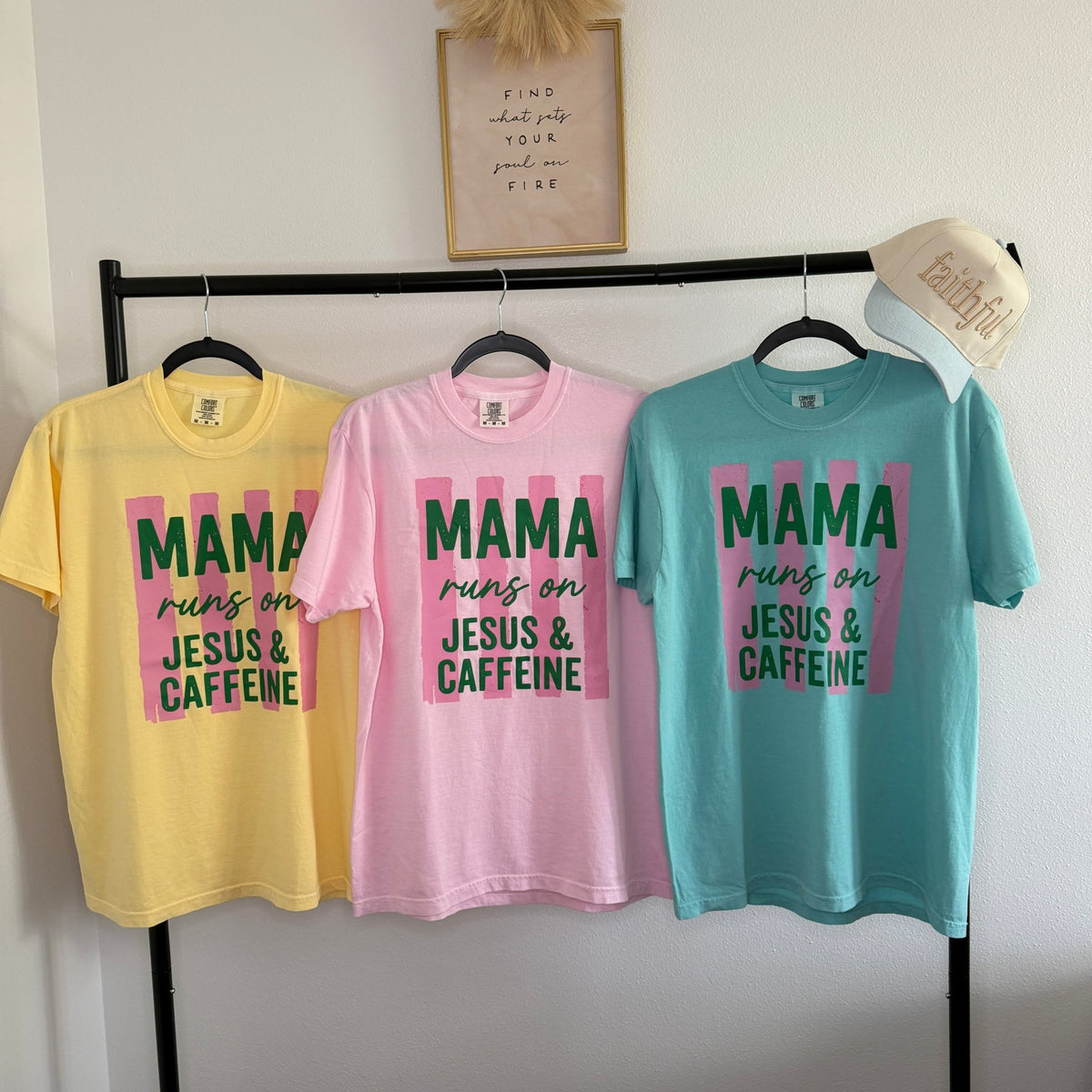 Mama Runs on Jesus & Caffeine Tee