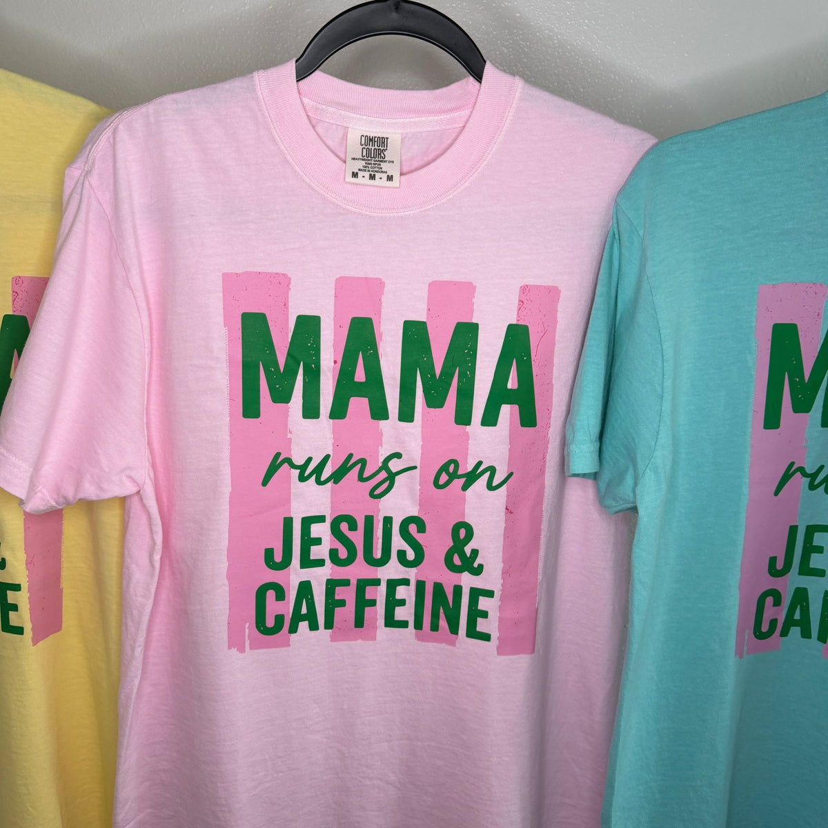 Mama Runs on Jesus & Caffeine Tee