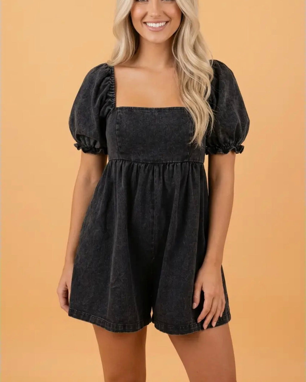 The Grace Denim Romper