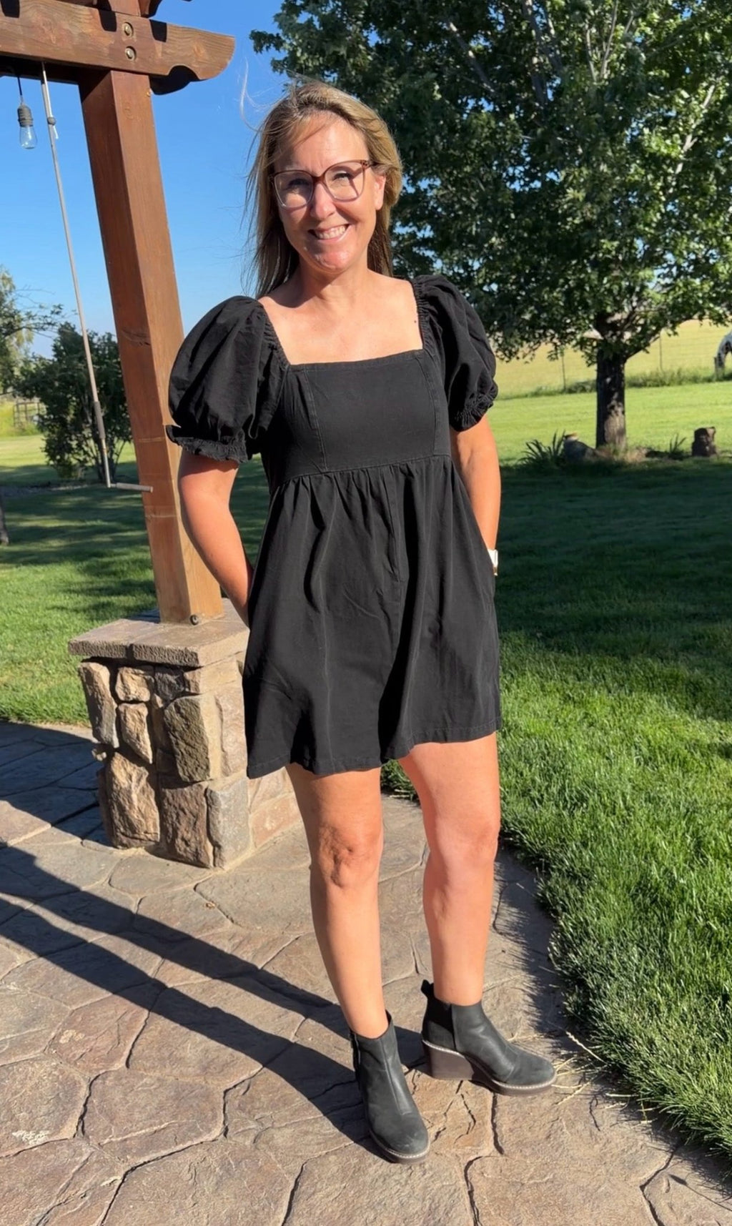The Grace Denim Romper